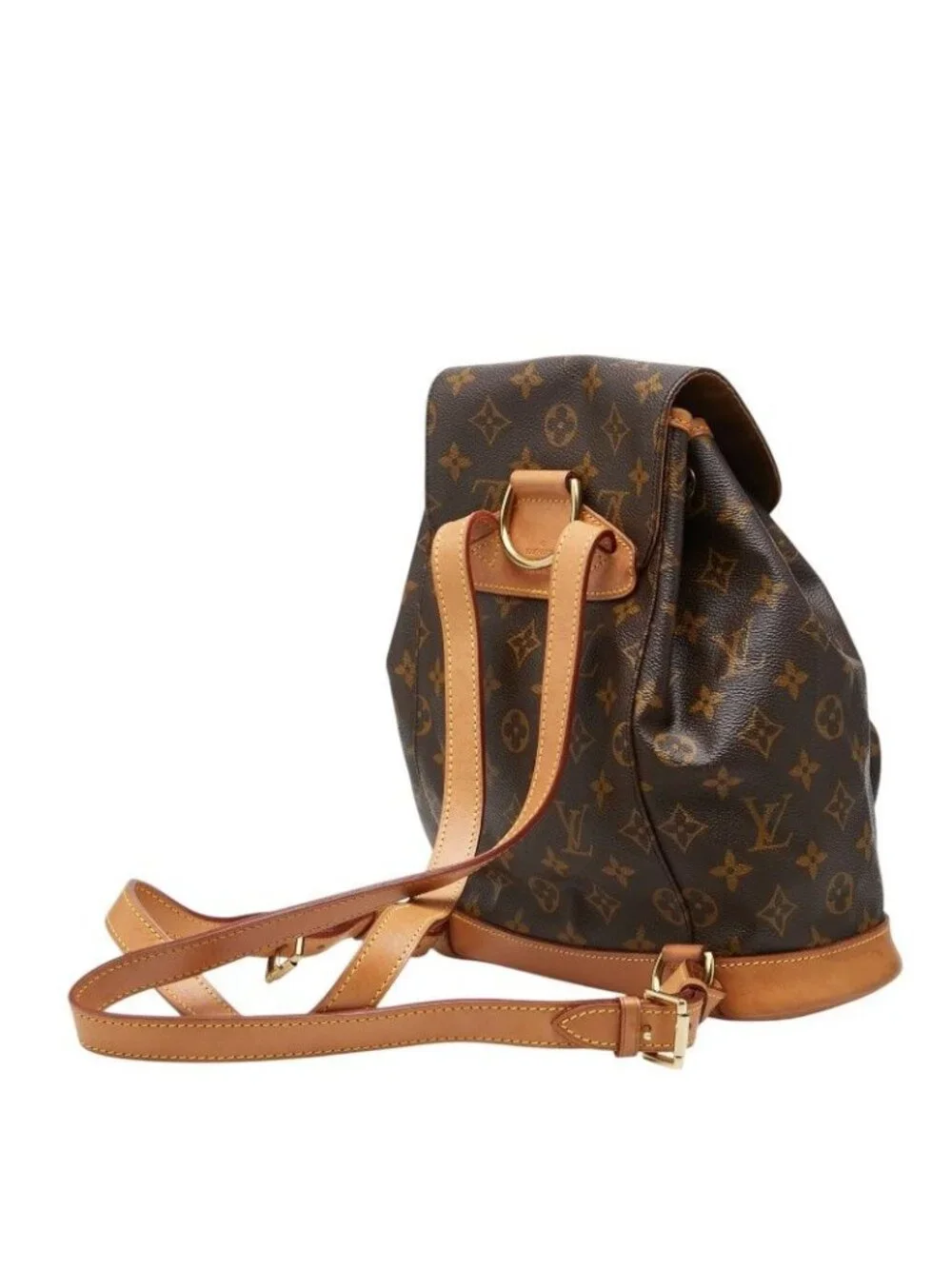 Louis Vuitton Monogram Montsouris MM Backpack Brown Leather